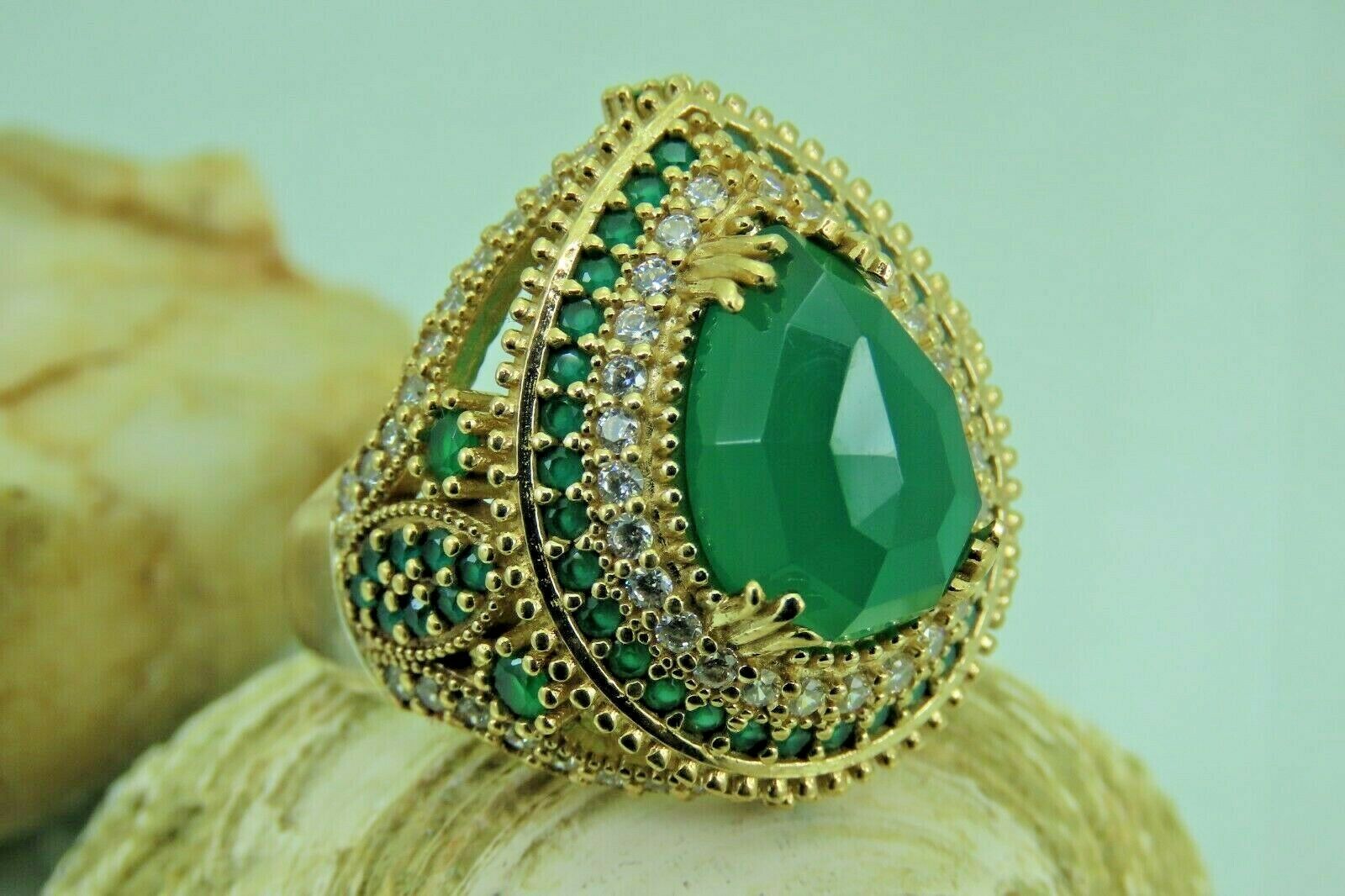 Emerald Stone 925 Sterling Silver Ring for Men Jewelry Fashion Vintage Gift  Onyx Aqeq Mens Rings All Size - AliExpress